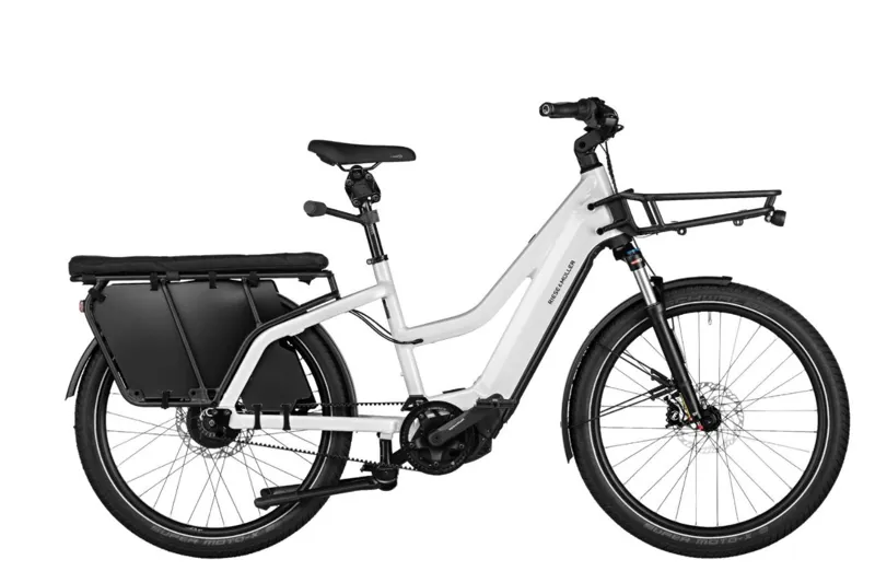 RIESE and MULLER Multicharger Mixte GT Vario 625Wh Belt Purion Pearl White Matt Black 47cm